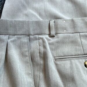 Alan Flusser men’s light grey golf/ dress pants. Pleated front cuffed hem 36x32